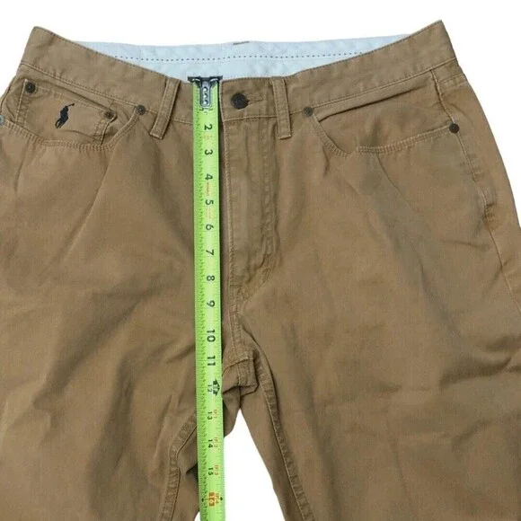 POLO Ralph Lauren Chino Pants Mens 36 x 32 Khaki Beige Tan Straight Leg Relaxed - Picture 10 of 13